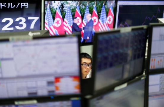 Stocks on edge, dollar rises as Trump, Kim raise hopes at landmark summit