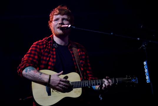 Feline friends: Ed Sheeran waxwork unveiled at cat cafe