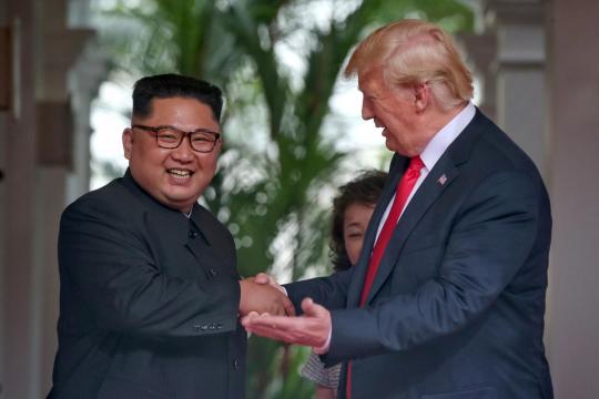 Trump offers to end Korea war games after historic Kim summit