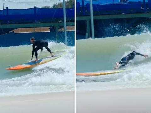 Drew Brees Gets 'Absolutely Thrashed' On Kelly Slater's Epic Surf Wave Machine