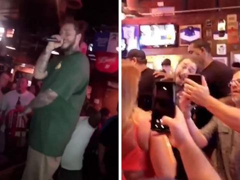 Post Malone Serenades Hometown Bar With Karaoke, Dance Battle