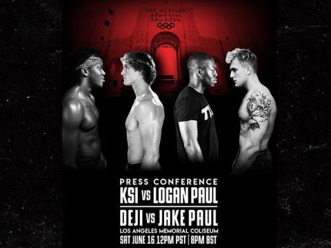 Logan Paul and KSI Go Face-to-Face at Super Fight News Conference (Live Stream)