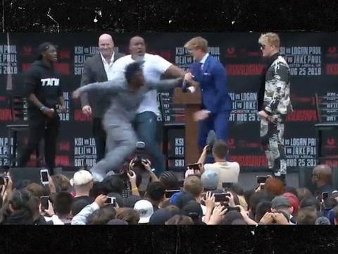 Logan Paul and KSI Nearly Come to Blows at Super Fight News Conference