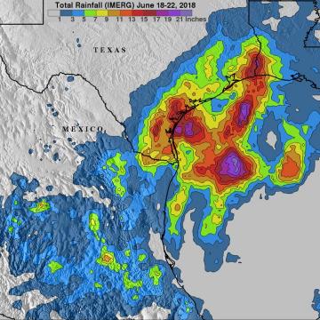 NASA's IMERG examines flooding in southern Texas from tropical disturbance