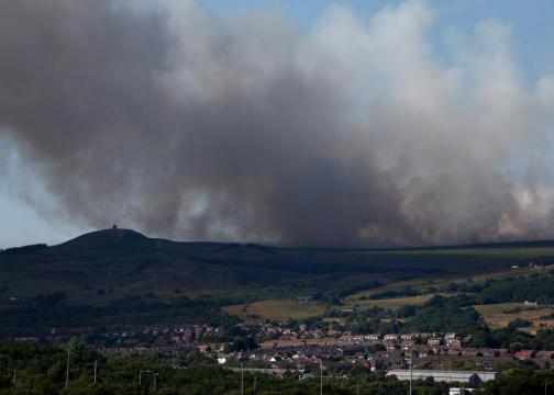 Moorland fire in north England spreads, major incident declared