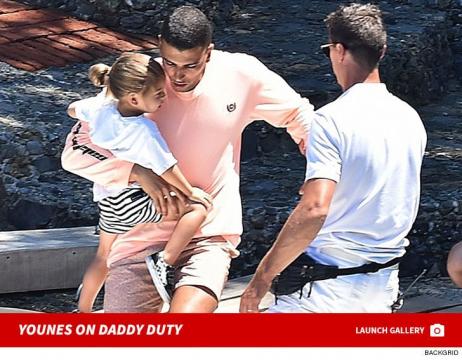 Younes Bendjima Plays Dad with Kourtney Kardashian's Son in Italy