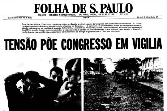 1968: Tensão no país faz Congresso abrir em sessão extraordinária e ficar em vigília