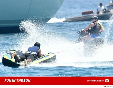 Lindsey Vonn and P.K. Subban Wipeout While Tubing in Sardinia