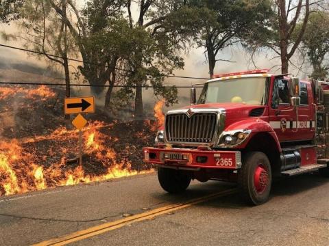 California wildfire claims season's first fatality