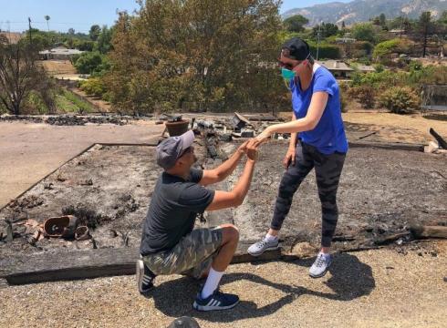 California couple rescue wedding rings from wildfire's ashes