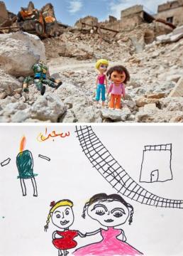 Artist captures war as seen by children - toys included