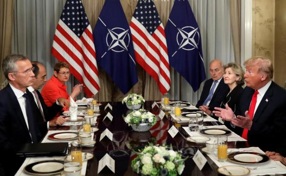 At NATO, Trump slams Germany as Russian 'captive'