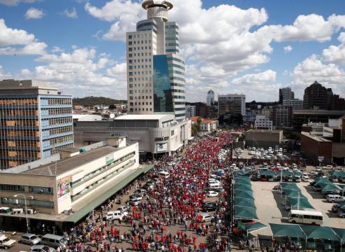 Zimbabwe opposition marches on electoral agency to demand reforms