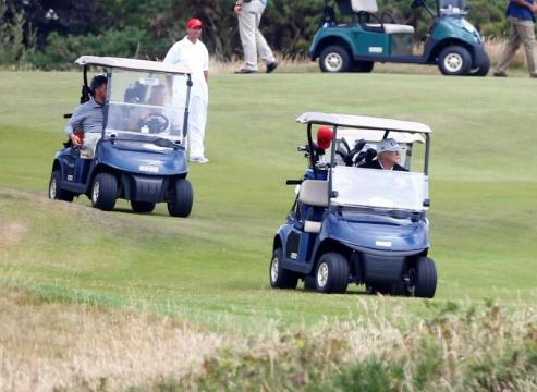 Trump to play golf as he preps for Putin summit amid Russian meddling claims