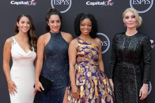 Scores of gymnasts who survived doctor's abuse take stage at ESPYs