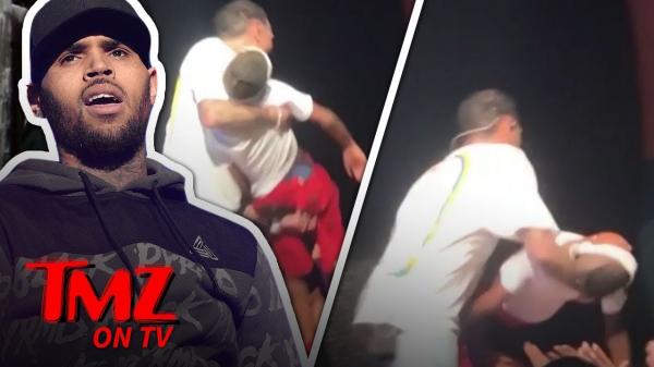 Chris Brown Saves Fainting Fan Onstage! | TMZ TV