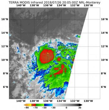 NASA catches tropical depression 9E at peak before dissipation