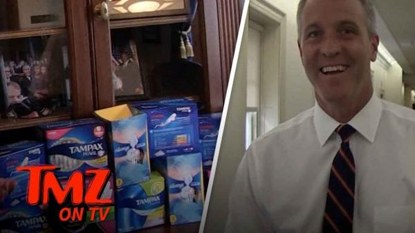 Rep. Sean Patrick Maloney Giving Out Free Tampons!| TMZ TV