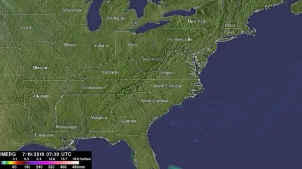 NASA analyzes US east coast persistent rains