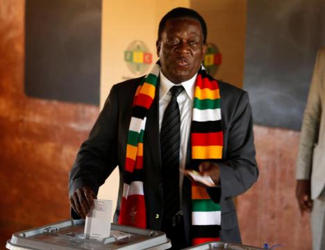 Zimbabwe president closes in on victory as results roll in