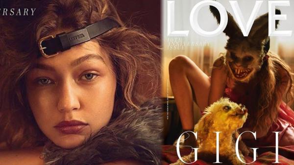 Gigi Hadid Looks TERRIFYING In New Love Magazine Cover & Fans Freak Out