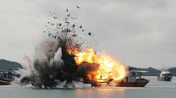 Blowing Up Illegal Fishing Boats Helps Indonesian Fishers