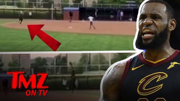 LeBron Is Also Really Good At Baseball | TMZ TV