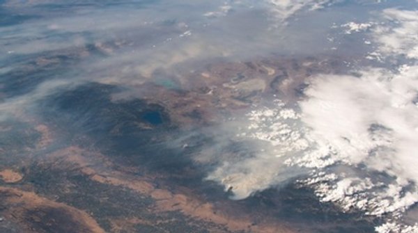 Space Station Crew Photographs Raging California Wildfires