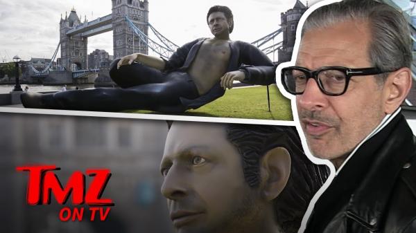 Jeff Goldblum And His Huge.....Statue | TMZ TV