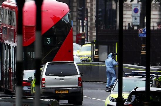 Police arrest man for terrorism offences as car hits UK parliament barriers