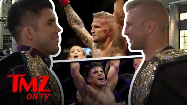 Its A UFC Champ Showdown In The TMZ Newsroom! | TMZ TV