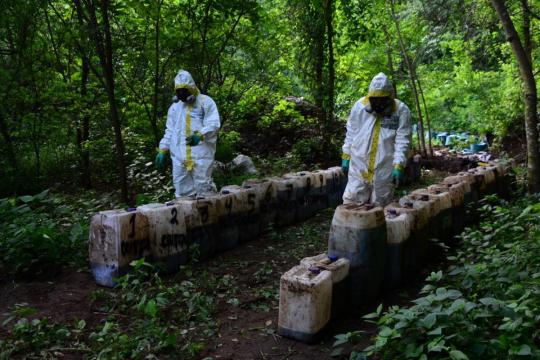 Mexico navy says finds 50 tons of meth in mountain lab