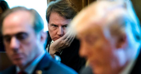 White House Counsel, Don McGahn, Has Cooperated Extensively in Mueller Inquiry