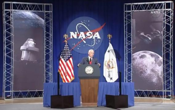 VP Mike Pence revs up NASA schedule for putting astronauts on station in lunar orbit