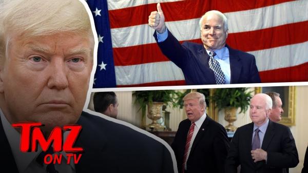 President Trump Doesnt Say Much About McCains Passing | TMZ TV