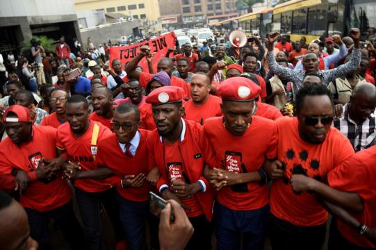 Ugandans protest after lawmakers detained at airport