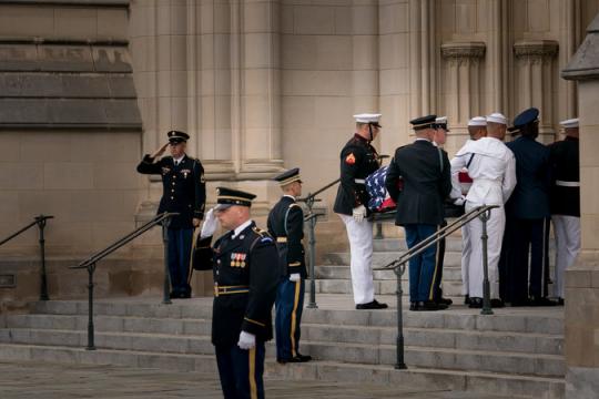 Live Briefing: Live Updates: Remembering Senator John McCain, With Eulogies by Obama and Bush