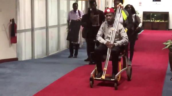 Ugandan opposition lawmaker arrives in the U.S. for medical treatment