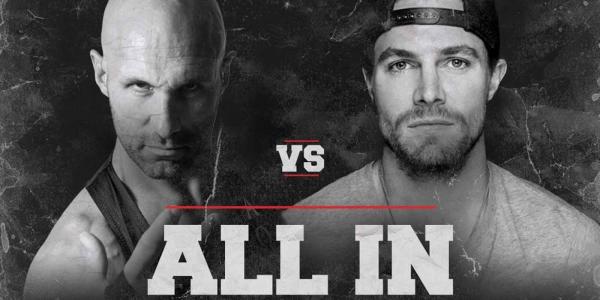 Arrow’s Stephen Amell Shows Off Wrestling Moves at ALL IN PPV