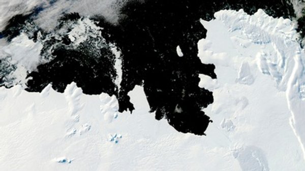 Antarctic Glacier's Breakup Is Controlled by Seafloor Topography