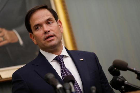 'Don't touch me,' Senator Rubio tells conspiracy theorist Jones