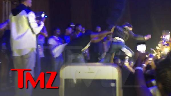 NBA Youngboys Security Pulls Fan On Stage, Then Throws Him Back Off