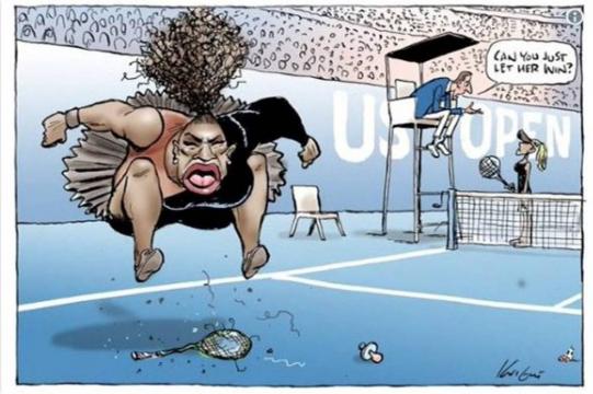Acusado de racismo por cartum sobre Serena, desenhista se defende
