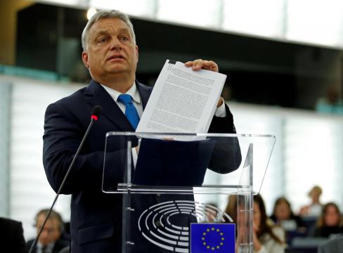 EU parliament pushes Hungary sanctions over Orban policies