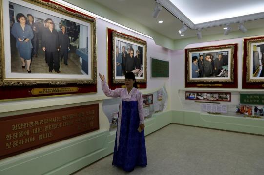 Chairs placed in glass, diagrams of footsteps: Kim Jong Un's visits memorialized in North Korea