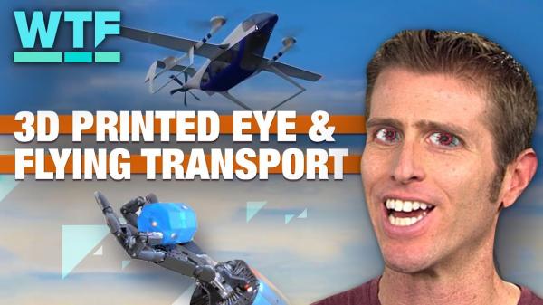 A 3D printed human eye and flying transport