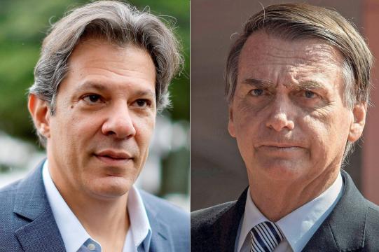 Campanhas de Bolsonaro e Haddad veem chance de embate já no primeiro turno