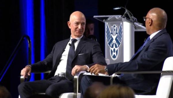 Jeff Bezos sells the Air Force on Blue Origin rockets and Amazon Web Services
