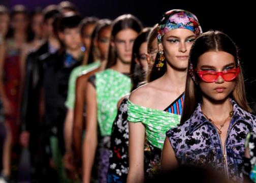 Versace plays with prints and leather for its spring/summer designs