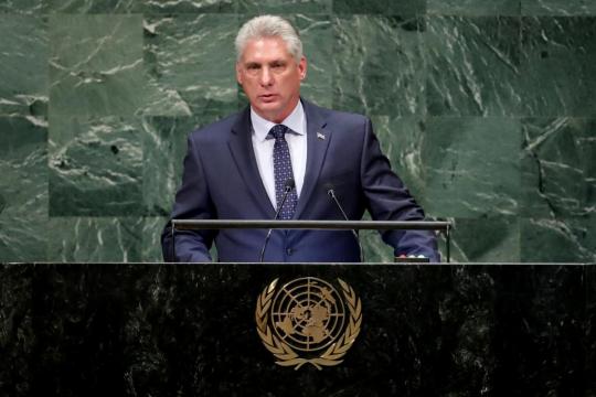 Cuba's president tells U.N. will continue Castro brothers' project